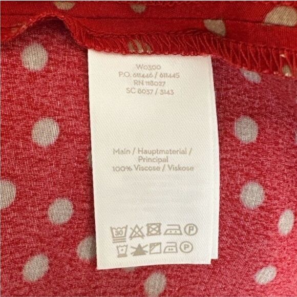 BODEN Elsie Button Red Polka Dot Poinsettia Midi Dress NWT - Picture 8 of 11